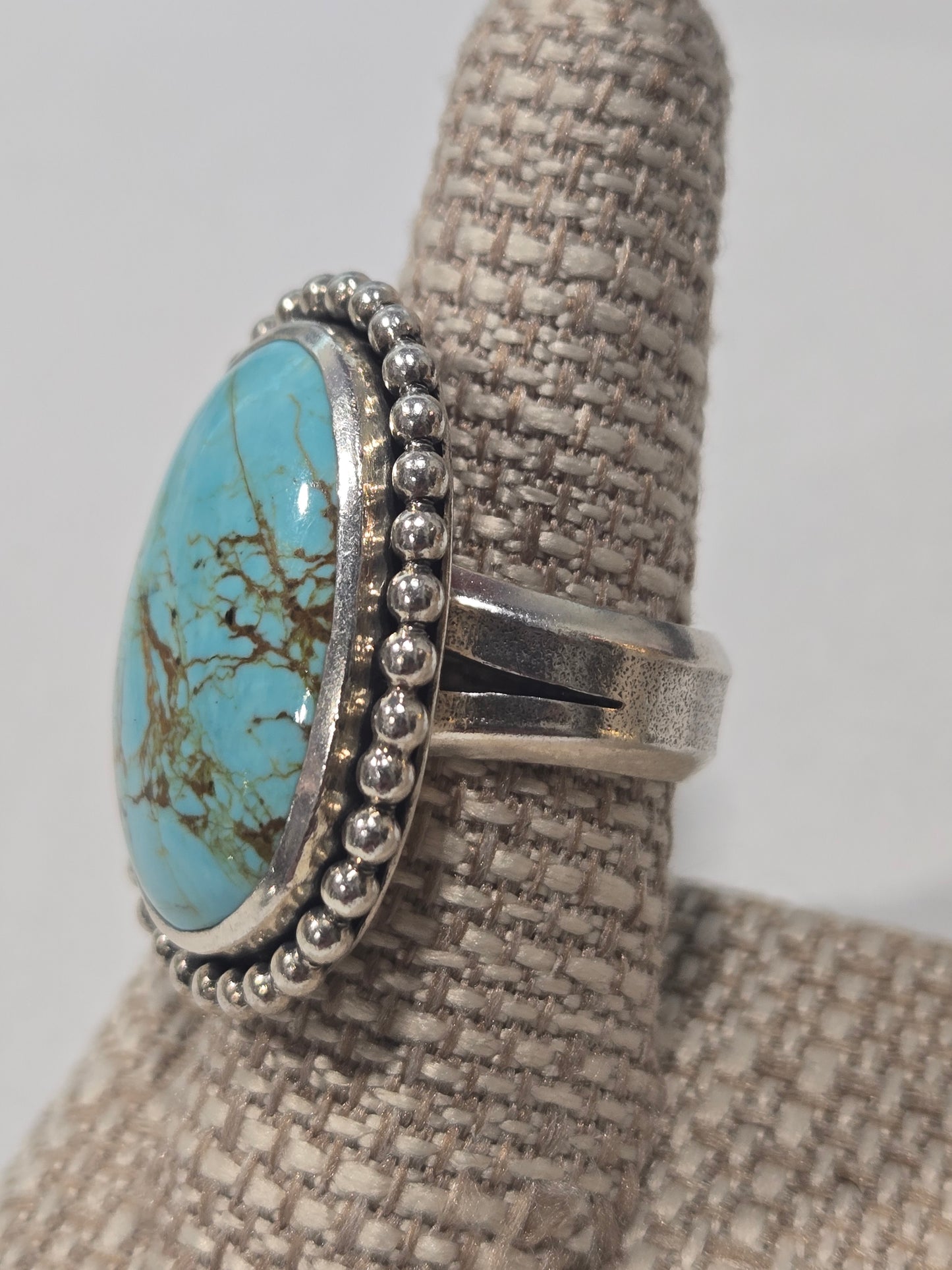 Number 8 Turquoise Sterling Sliver Ring